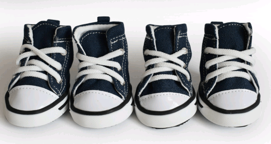 Stylish Denim Canvas Dog Shoes: Trendy, Waterproof, And Non-Slip