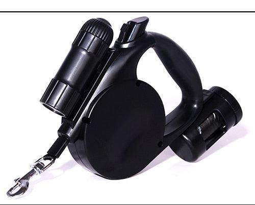 Nightwalk 4.5M Led Light And Waste Bag Dispenser Retractable Dog Leash