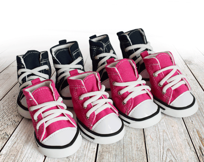 Stylish Denim Canvas Dog Shoes: Trendy, Waterproof, And Non-Slip